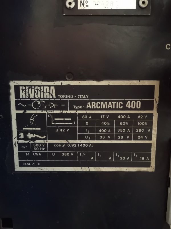 RIVOIRA ARCMATIC 400 + GA2 - SCHEDA279 - Usato