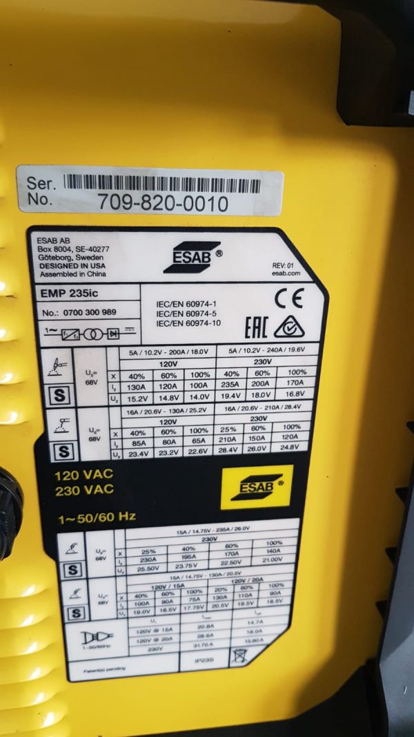 ESAB REBEL 235IC - SCHEDA309 - Usato