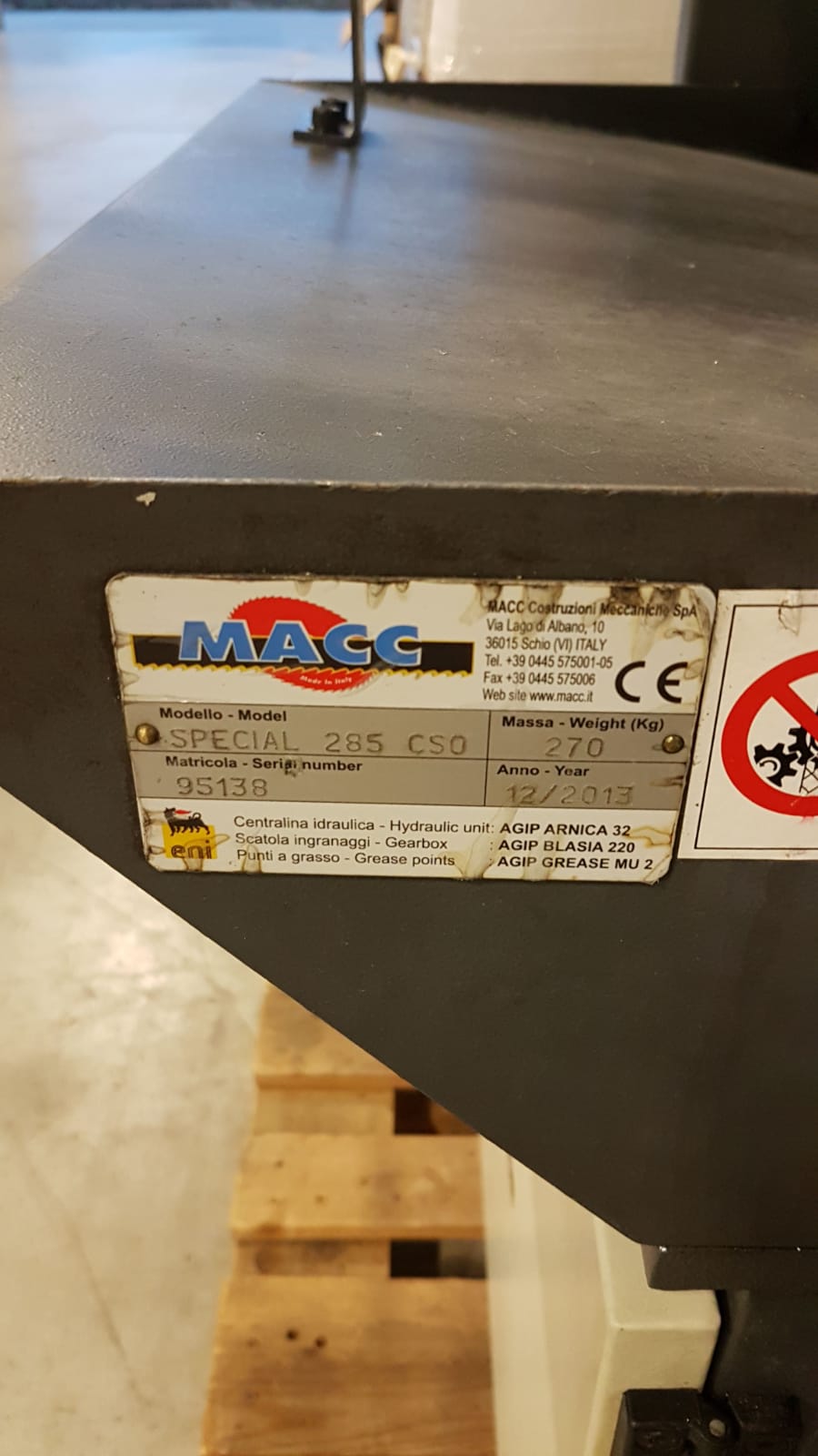 MACC SPECIAL 285 CSO - SCHEDA311 - Usato