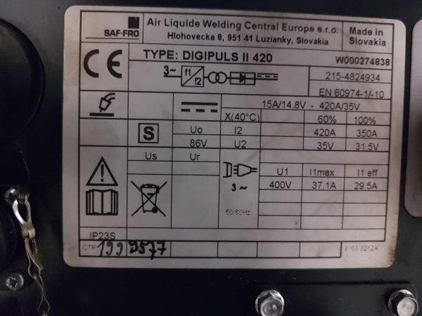 SAF-FRO DIGIPULS II 420 + DVU P400 (ACQUA) - SCHEDA303 - Usato
