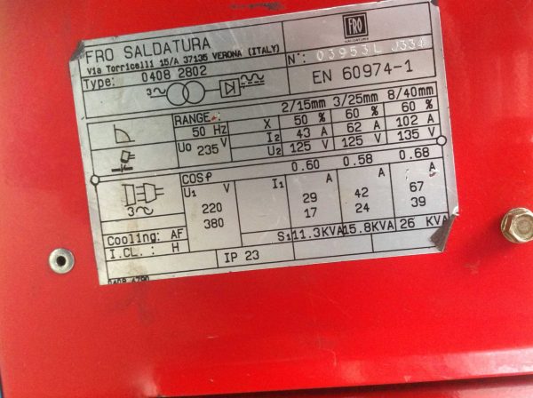 FRO JET CUT 40-45 - SCHEDA283 - Usato