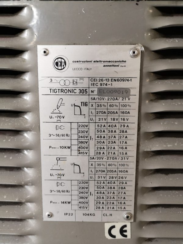 CEA TIGTRONIC 305 H2O - SCHEDA268 - Usato