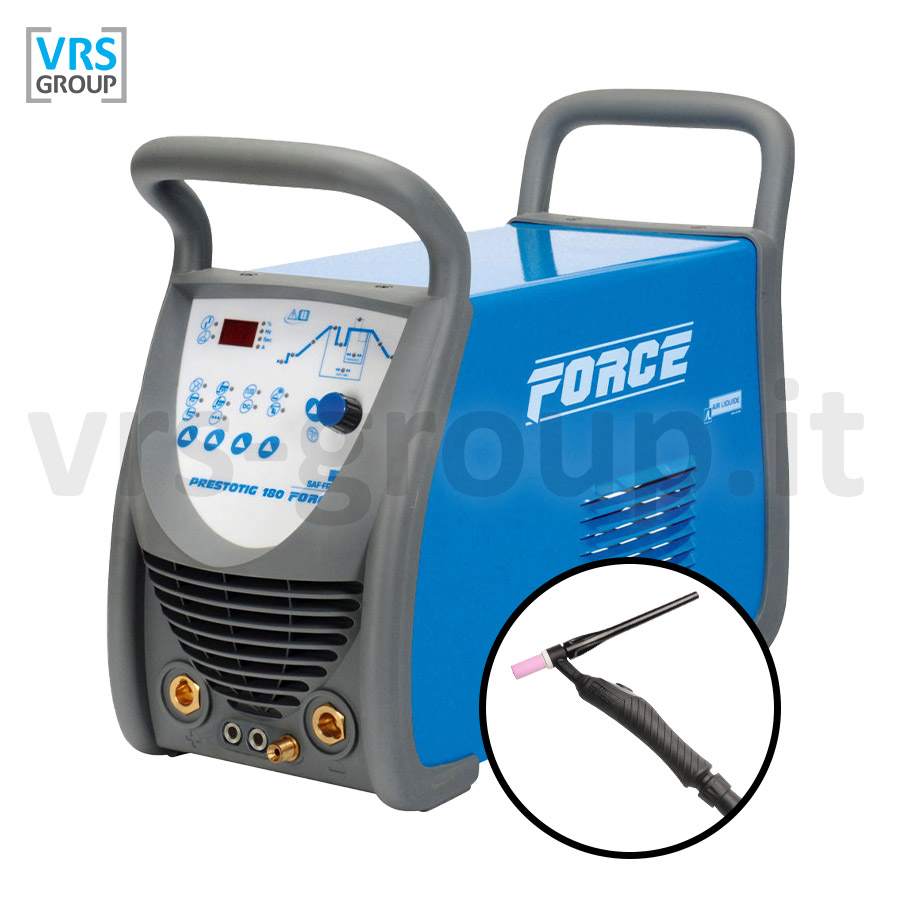 SAF-FRO Prestotig 180 Force saldatrice TIG con cavo massa e torcia TIG