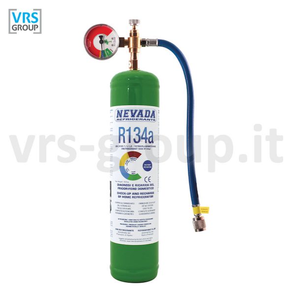 NEVADA Bombola gas refrigerante R134a manometro - 900 g