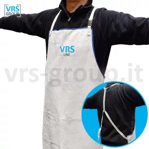 134938 - VRS LINE - GREMBIULE IN CROSTA RINFORZATO 80x110cm CON GANCI A CLIP INCROCIO SCHIENA