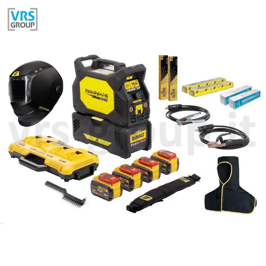 ESAB Renegade ES 200i VOLT kit promo saldatrice elettrodo MMA alimentata a batteria