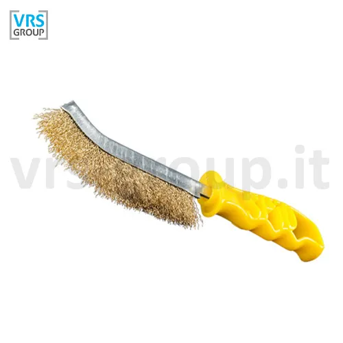 SIT Spazzola a mano SPID impugnatura gialla per ottone
